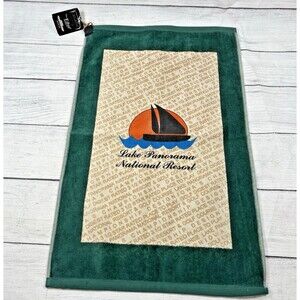 Lake Panorama Iowa National Resort Golf Bag Towel Devant the Edge Cotton New NOS
